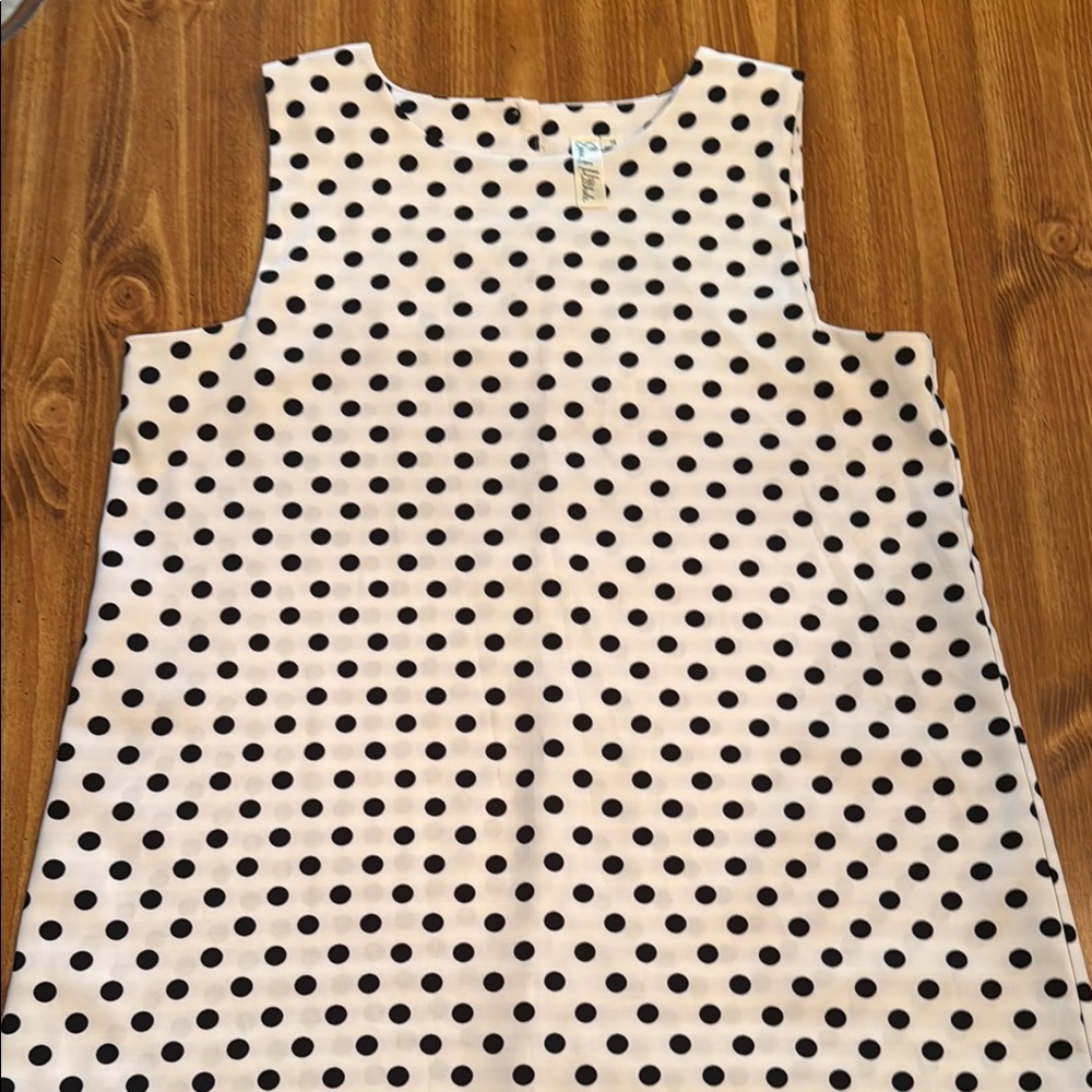 Emma & Michele Black and White Polka Dot Midi Dress